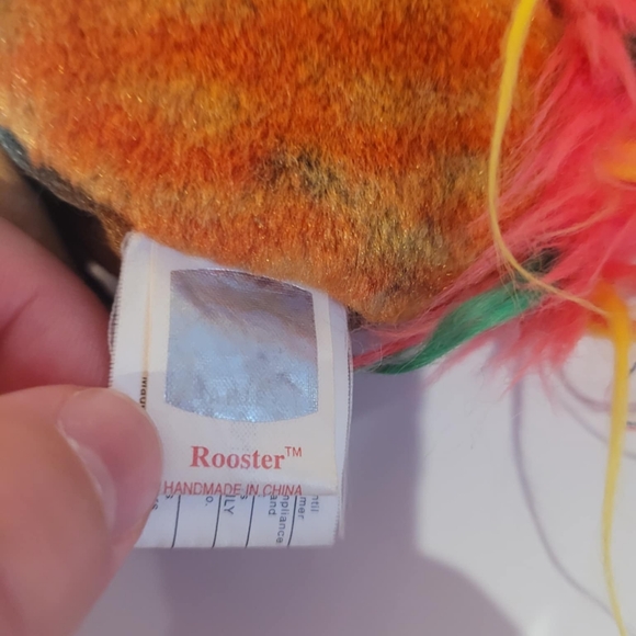 Vintage 2000 Rooster Zodiac TY Beanie Baby Great Condition 6" missing Tags - Picture 4 of 5